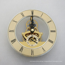 Luxury Gold Transparent Skeleton Clock Insert
